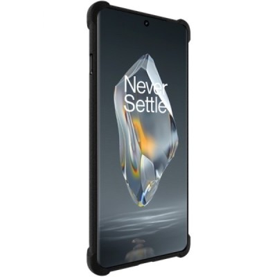 OnePlus 12R 5G (Ace 3) "Imak" pastiprinātas aizsardzības cieta silikona (TPU) melns vāciņš | Vacins.lv