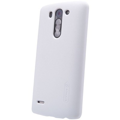Nillkin Frosted Shield LG G3 S baltas plastikinis dėklas + apsauginė ekrano plėvelė / Priedai.lt