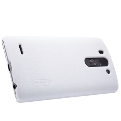 Nillkin Frosted Shield LG G3 S baltas plastikinis dėklas + apsauginė ekrano plėvelė / Priedai.lt