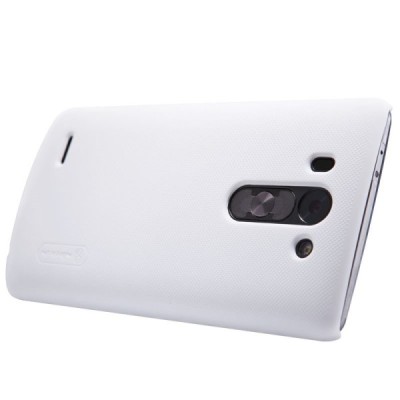 Nillkin Frosted Shield LG G3 S baltas plastikinis dėklas + apsauginė ekrano plėvelė / Priedai.lt