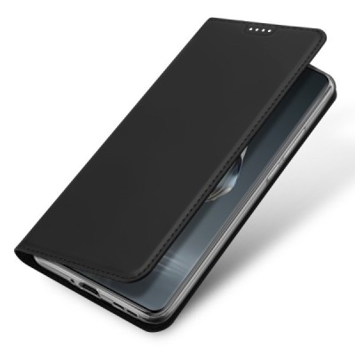 Xiaomi Redmi 13C (Poco C65) „Dux Ducis“ Skin serijos atverčiamas juodas odinis dėklas - piniginė | Priedai.lt