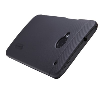 HTC One M7 Nillkin Frosted Shield melns plastmasas futrālis + ekrāna aizsargplēve / Vacins.lv