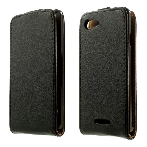 Klasikinis atverčiamas dėklas - juodas (Xperia E3)