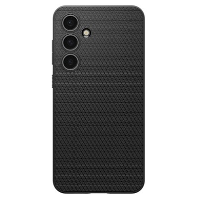 „Spigen“ Liquid Air Samsung Galaxy S24 FE juodas kieto silikono dėklas - nugarėlė | Priedai.lt