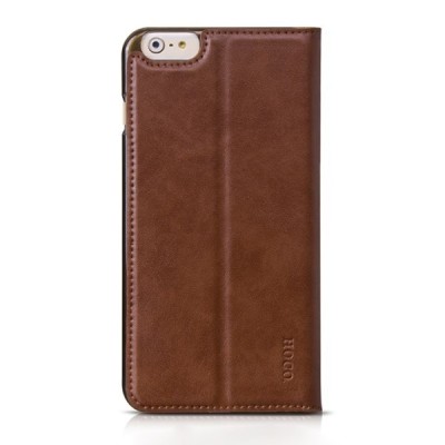 Greznais „HOCO“ Luxury sērijas ādas atvērams brūns Apple iPhone 6 Plus (6s Plus) futrālis / Vacins.lv