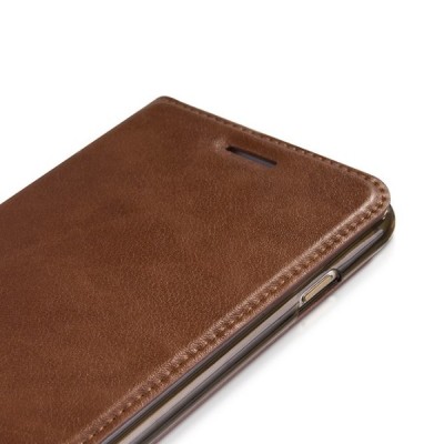 Greznais „HOCO“ Luxury sērijas ādas atvērams brūns Apple iPhone 6 Plus (6s Plus) futrālis / Vacins.lv