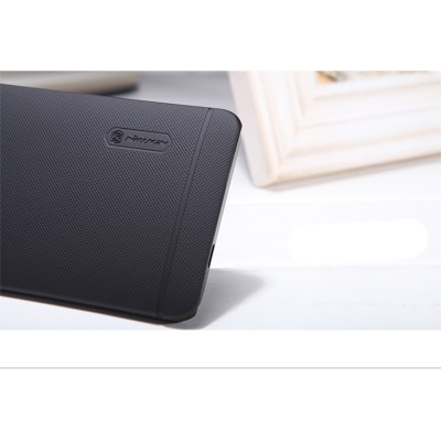 HTC One M7 Nillkin Frosted Shield melns plastmasas futrālis + ekrāna aizsargplēve / Vacins.lv