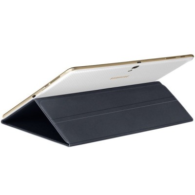 Originalus Samsung Galaxy Tab S 10.5 (T805, T800) Book Cover atverčiamas juodas odinis dėklas / Priedai.lt