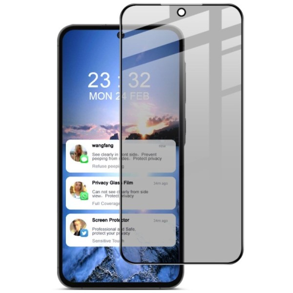 "Imak" Tempered Glass melns ekrāna aizsargstikls 0.26 mm - privāta (Galaxy A35 / A55)