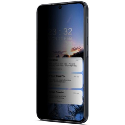 Samsung Galaxy A35, A55 "Imak" Tempered Glass privāta melns ekrāna aizsargstikls | Vacins.lv