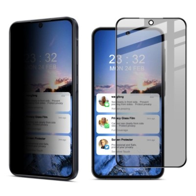 Samsung Galaxy A35, A55 "Imak" Tempered Glass privāta melns ekrāna aizsargstikls | Vacins.lv