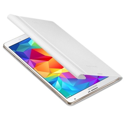 Originalus Samsung Galaxy Tab S 8.4 (T705, T700) Book Cover atverčiamas juodas odinis dėklas / Priedai.lt