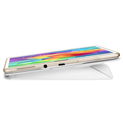 Originalus Samsung Galaxy Tab S 8.4 (T705, T700) Book Cover atverčiamas juodas odinis dėklas / Priedai.lt