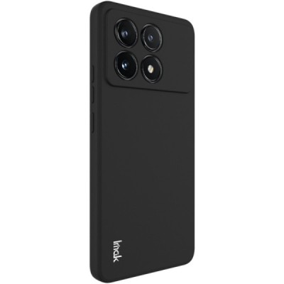 Xiaomi Poco X6 Pro 5G (Redmi K70E) "Imak" cieta silikona (TPU) melns apvalks | vacins.lv