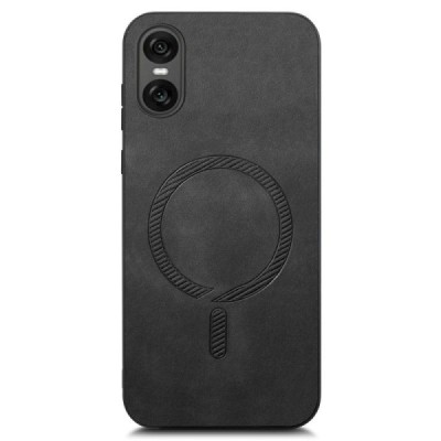 Sony Xperia 10 VI "Tianhan" MagSafe cieta silikona (TPU) melns apvalks | vacins.lv