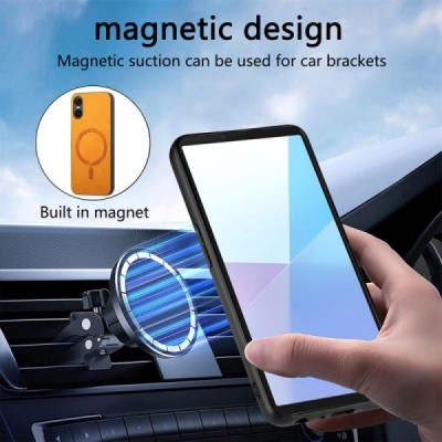 Sony Xperia 10 VI "Tianhan" MagSafe cieta silikona (TPU) melns apvalks | vacins.lv