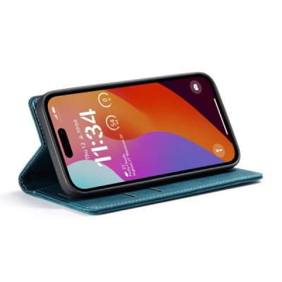 Samsung Galaxy A16 CaseMe Retro solīds atvēramais ādas zaļš maciņš - maks | Vacins.lv