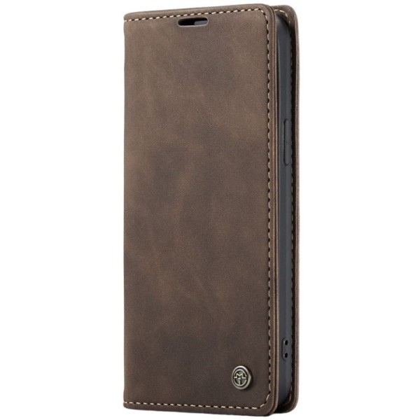 "CaseMe" Retro solīds atvēramais ādas maciņš - brūns (Galaxy A16)