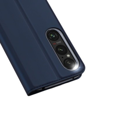 Xperia 1 VI „Dux Ducis“ Skin sērijas tumši zils ādas atvērams maciņš | Vacins.lv