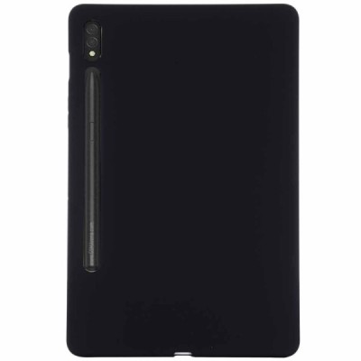 Samsung Galaxy Tab S10 Ultra 14.6" (X920, X926), S9 Ultra "Shell" cieta silikona (TPU) melns apvalks | vacins.lv