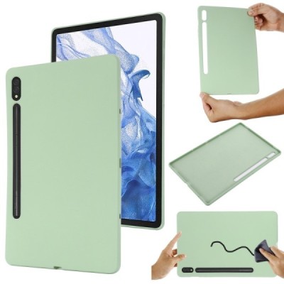 Samsung Galaxy Tab S10 Ultra 14.6" (X920, X926), S9 Ultra "Shell" cieta silikona (TPU) zaļš apvalks | vacins.lv