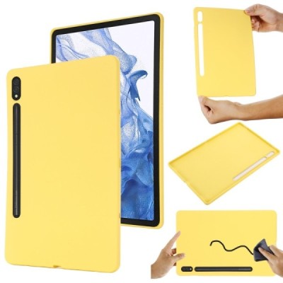 Samsung Galaxy Tab S10 Ultra 14.6" (X920, X926), S9 Ultra "Shell" cieta silikona (TPU) dzeltens apvalks | vacins.lv