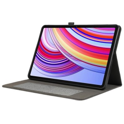 Xiaomi Redmi Pad Pro atvēramais pelēks tekstila maciņš - maks ar vietu, kur ielikt stylus | Vacins.lv