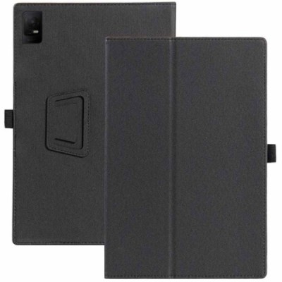 TCL NxtPaper 11 atvēramais melns tekstila maciņš - maks ar vietu, kur ielikt stylus | Vacins.lv