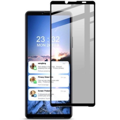 Sony Xperia 10 VI "Imak" Tempered Glass privāta melns ekrāna aizsargstikls | Vacins.lv