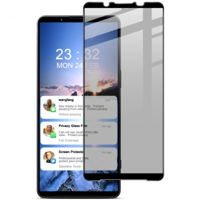 Sony Xperia 1 VI "Imak" Tempered Glass privāta melns ekrāna aizsargstikls | Vacins.lv