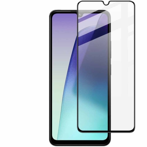 „Imak“ Tempered Glass pilnai dengiantis apsauginis ekrano stiklas 0.2 mm - juodas (Redmi 14C 4G / 14R 5G / A4 5G / Poco C75 4G)