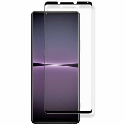 Sony Xperia 1 IV „AMORUS“ Tempered Glass sustiprintos apsaugos juodas pilnai dengiantis apsauginis ekrano stiklas | Priedai.lt