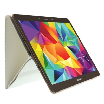 Samsung Galaxy Tab S 10.5 (T805, T800) ādas atvēramais balts futrālis / Vacins.lv