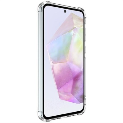 Samsung Galaxy A35 "Imak" pastiprinātas aizsardzības cieta silikona (TPU) dzidrs (caurspīdīgs) vāciņš | Vacins.lv