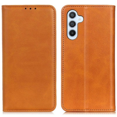 Samsung Galaxy S24 FE "Split" sērijas gaiši brūns atvērams maciņš, maks | Vacins.lv