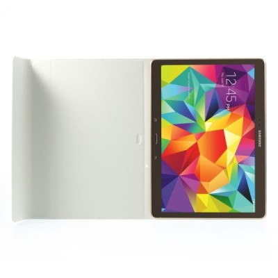 Samsung Galaxy Tab S 10.5 (T805, T800) ādas atvēramais balts futrālis / Vacins.lv