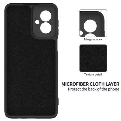 Motorola Moto G55 5G Shell kieto silikono (TPU) dėklas juodas - nugarėlė | Priedai.lt