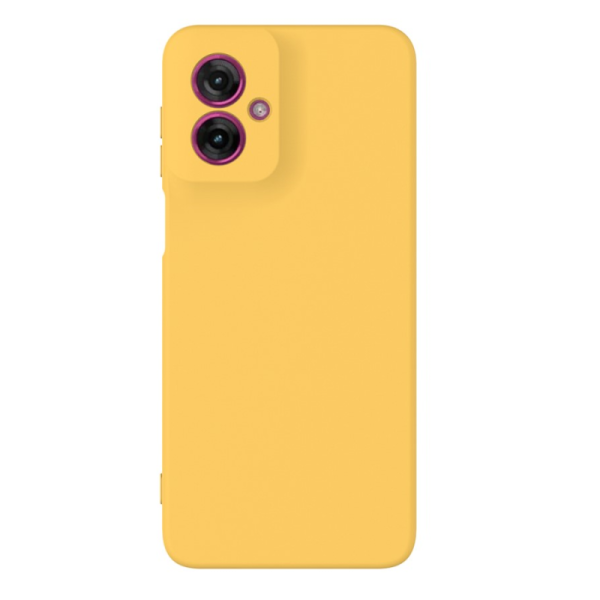 "Shell" cieta silikona (TPU) apvalks - dzeltens (Motorola Moto G55 5G)