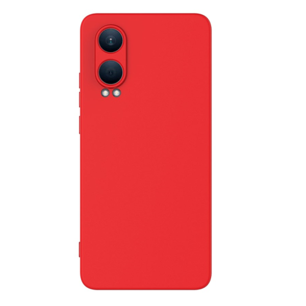 "Shell" cieta silikona (TPU) apvalks - sarkans (OnePlus Nord CE4 Lite 5G)