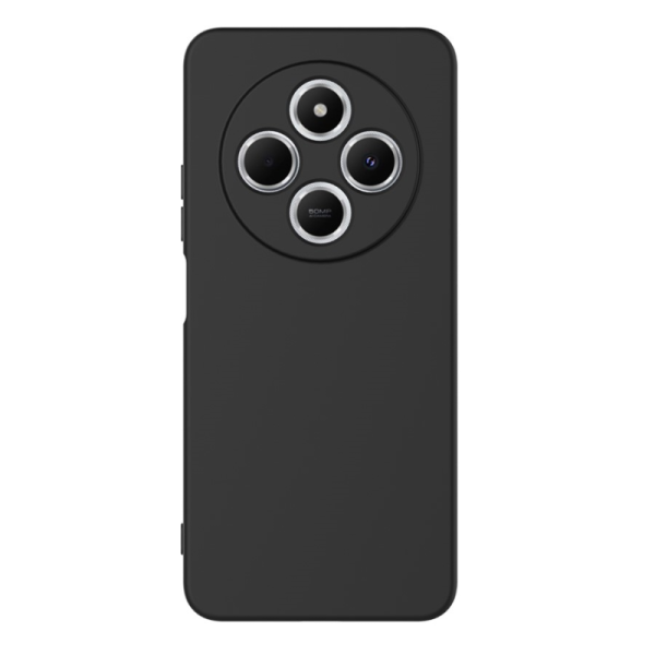 "Shell" cieta silikona (TPU) apvalks - melns (Redmi 14C 4G / 14R 5G / A4 5G / Poco C75 4G)