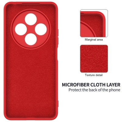 Xiaomi Redmi 14C, 14R, A4, Poco C75 4G "Shell" cieta silikona (TPU) apvalks - sarkans | vacins.lv