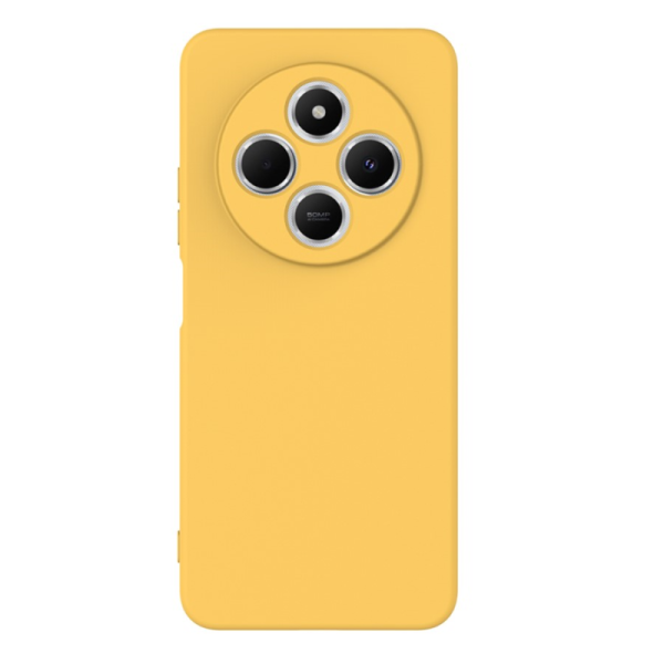 "Shell" cieta silikona (TPU) apvalks - dzeltens (Redmi 14C 4G / 14R 5G / A4 5G / Poco C75 4G)