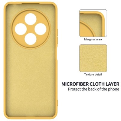 Xiaomi Redmi 14C, 14R, A4, Poco C75 4G "Shell" cieta silikona (TPU) apvalks - dzeltens | vacins.lv