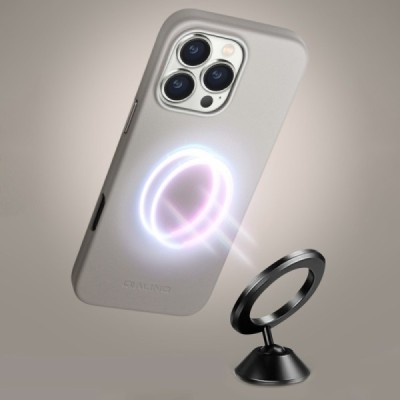 Apple iPhone 16 Pro "QIALINO" Slim MagSafe ādas melns vaciņš - apvalks | Vacins.lv