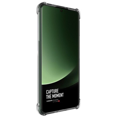 Xiaomi 13 Ultra "Imak" pastiprinātas aizsardzības cieta silikona (TPU) caurspīdīgs pelēks vāciņš | Vacins.lv