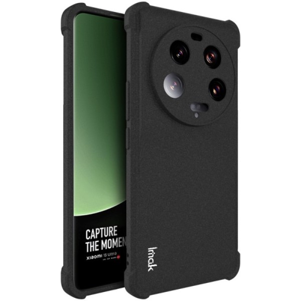 "Imak" pastiprinātas aizsardzības cieta silikona matēta (TPU) apvalks - melns (Xiaomi 13 Ultra)