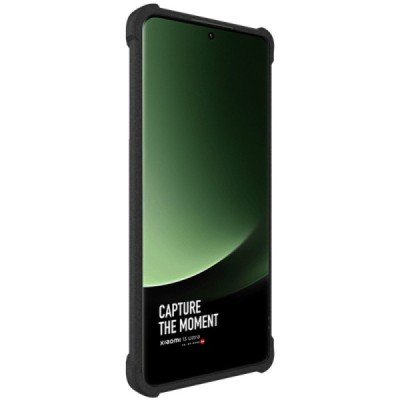 Xiaomi 13 Ultra "Imak" pastiprinātas aizsardzības cieta silikona matēta (TPU) melns vāciņš | Vacins.lv