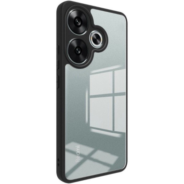 "Imak" cieta silikona (TPU) apvalks - dzidrs / melns (Poco F6 5G)