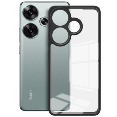 Poco F6 5G "Imak" cieta silikona (TPU) dzidrs (apmāles melnā) apvalks | vacins.lv