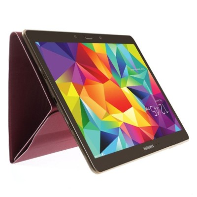 Samsung Galaxy Tab S 10.5 (T805, T800) atverčiamas raudonas odinis dėklas / Priedai.lt